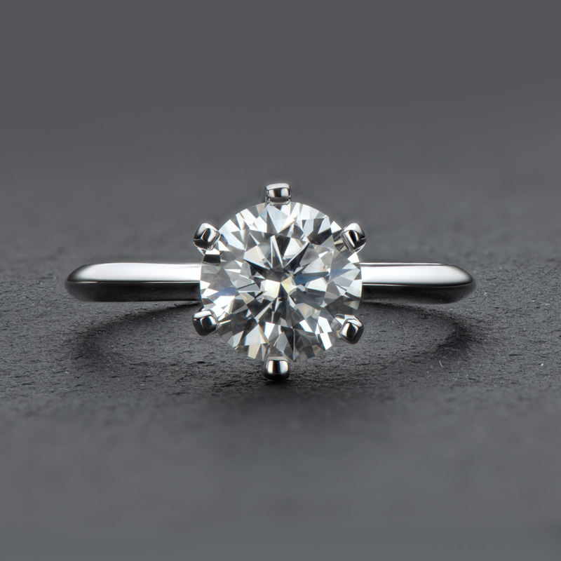 Moissanite 2ct Oro Bianco