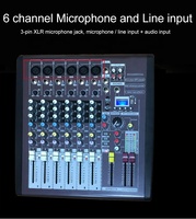 Console de mixage audio professionnelle pour DJ avec alimentation fantôme