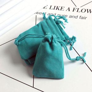 25 petits sacs en velours recyclables avec cordon de serrage pour l'emballage et la présentation de bijoux, pochettes à bijoux de couleur bleue - Product Image 4