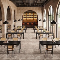 Ensemble de table et chaises modulaires pour restaurant commercial, mobilier de restaurant durable OEM pour cafétéria, café, pub, bistrot, bar, cuisine