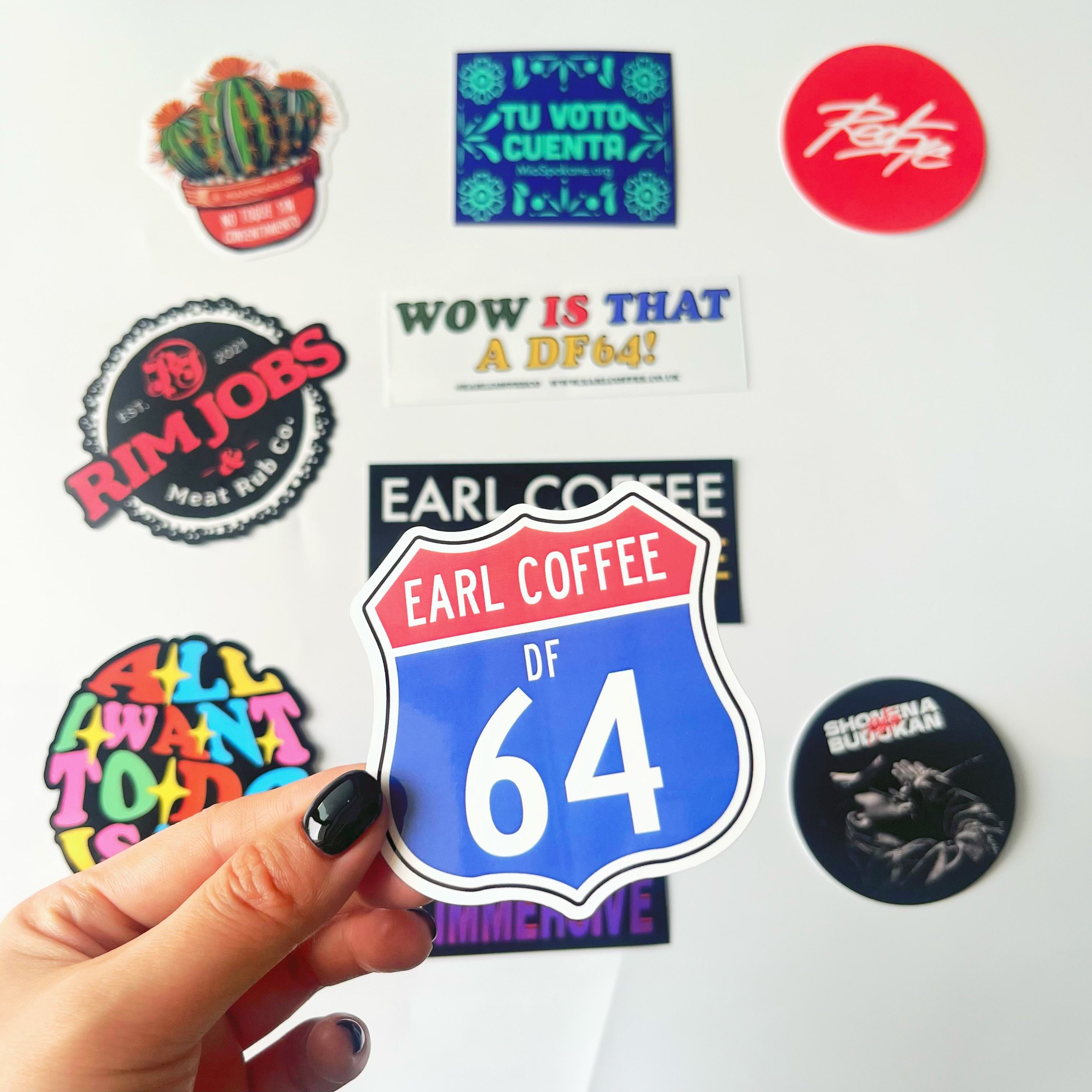 Ejemplo de pegatina troquelada personalizada B