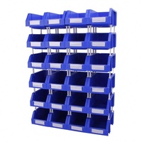 Boîtes de rangement pour pièces détachées, bacs empilables, bacs de recyclage en plastique, organisateur de bureau multifonction industriel, forme polygonale