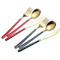 Ensemble de couverts japonais minimalistes en acier inoxydable (couteau, fourchette, cuillère) pour usage domestique – Populaire en ligne – Couverts de steak occidentaux en acier inoxydable 304