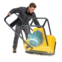 Compacteur à plaques hydraulique réversible portable de 99 kg avec moteur à essence refroidi par air de 6,5 CV, puissance de 4 kW, haute efficacité