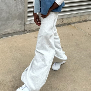 <span class=keywords><strong>Pantaloni</strong></span> Sportivi in Felpa Pesante Personalizzati Huili Factory, Modello Oversize a Gamba Larga per Uomo - Product Image 3