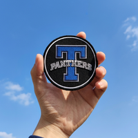 Patch brodé personnalisé pour streetwear, badge logo écologique thermocollant ou à coudre pour vestes, sweats à capuche et vêtements