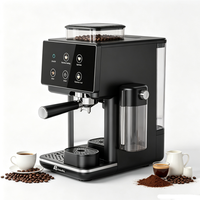 Máquina de Espresso Anbo de 20 Bares con Tanque de Leche Desmontable y Molinillo de Granos de Café, Cafetera para Cappuccino y Espresso, Personalizable de Fábrica