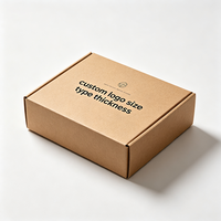 Boîte d'emballage cosmétique en kraft uni, logo personnalisé, taille imprimée, boîte d'expédition en carton ondulé, vente en gros