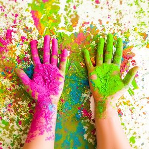 ผงรังโกลีทำมือ 24 สีสวยงาม ไม่ระคายเคือง ธรรมชาติ กันน้ำ สำหรับตกแต่งงานปาร์ตี้ งานอีสเตอร์ และงานเทศกาลดีวาลี - Product Image 1