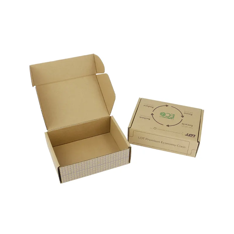 Caja de papel Kraft con Logo personalizado, para embalaje de ropa interior, corrugada