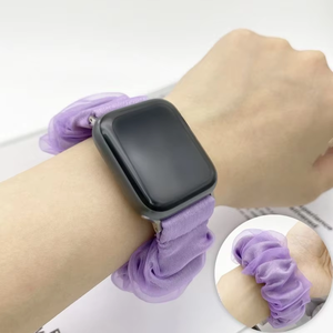 <span class=keywords><strong>Tissu</strong></span> organza double couche de luxe pour <span class=keywords><strong>bracelet</strong></span> Apple Watch, nouvelle sortie, compatible avec Apple Watch Series 8-1 - Product Image 4