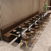 Ensembles de meubles de restaurant écologiques et durables, tables et chaises, sièges en cuir PU pour usage commercial