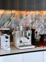 Dalle de marbre Rubeo de qualité supérieure, polie, taille découpée sur mesure, design européen, comptoir de salle de bain, îlot de cuisine, évier, meuble-lavabo