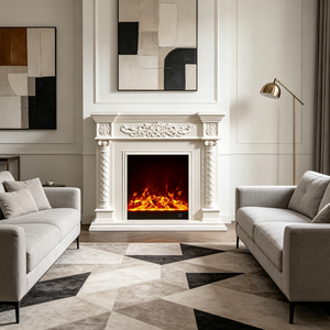 Mobile TV con <span class=keywords><strong>Camino</strong></span> Elettrico di Lusso, Effetto Fiamma Realistico, Mobile Contenitore per Arredamento Moderno di Ville e Soggiorni - Product Image 1