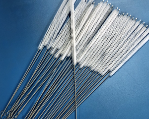 Brosse de nettoyage pour tube NMR de 300 mm avec manche en fil métallique, diamètre extérieur de 5,0 mm - Product Image 1
