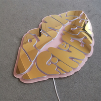 Enseigne en acrylique pour salon d'affaires Enseigne en miroir 3d personnalisée avec logo personnalisé Enseigne de beauté pour salon en acrylique