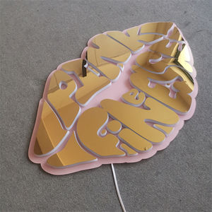 Signo de acrílico para salón de belleza, letrero personalizado con espejo 3D, logotipo personalizado, letrero de acrílico para salón de belleza - Product Image 2