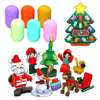 Ornement de Noël en forme de capsule de 36 mm, cadeau surprise, œuf, jouet de construction DIY à suspendre