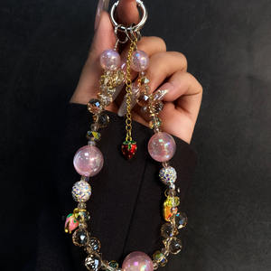 سحر فتاة سوار الرجعية الهاتف المحمول الحبل البوتيك المصنوعة يدويا سلسلة مطرز اليد القصيرة قلادة المعصم سوار كليب الحبل - Product Image 6