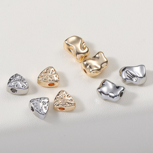 Cuentas de Piedra Zhongxing para Joyería DIY, Accesorios para Abalorios Barrocos, Cuentas Perforadas con Patrón Irregular Simple - Product Image 1