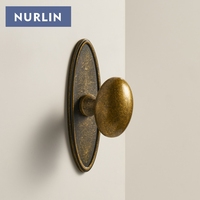 Nurlin es bunga antik kuningan padat dengan perawatan Antik telur dekoratif papan bawah kabinet mebel tombol pintu