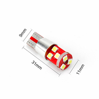 Ampoules LED RCJ W5W T10 3030 9SMD Canbus, lampes d'ambiance, éclairage intérieur de voiture, 9-14V 300LM
