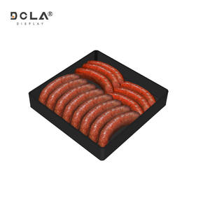 Plateau de présentation recyclable <span class=keywords><strong>pour</strong></span> <span class=keywords><strong>boucherie</strong></span> fraîche thermoformé PP plastique noir viande dégivrage rapide avec barrière <span class=keywords><strong>planche</strong></span> à découper - Product Image 2