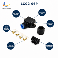 Conector de Alimentación de 6 Pines LC02-06P de Fábrica para Motor Servo Leadshine XINJE, Compatible con CABLE-RZSH, Automatización Industrial