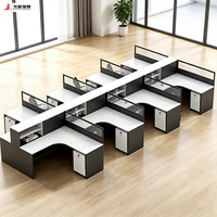 Bureau de travail commercial de luxe JIUSHUN, poste de travail pour employés, cloison de bureau, bureau d'ordinateur