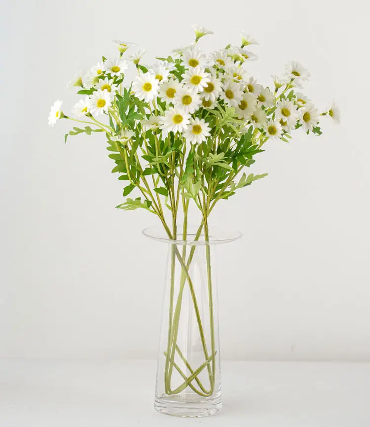 O-X397 Pas Cher en gros soie sauvage chrysanthème petite marguerite fleur de soleil haute qualité bouquet de fleurs pour la décoration de mariage