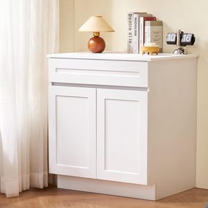 Mobile Base Bianco Shaker <span class=keywords><strong>per</strong></span> Lavello Cucina Prodotto negli USA, RTA, con 2 <span class=keywords><strong>Ante</strong></span> e Falso Cassetto Frontale - Product Image 2
