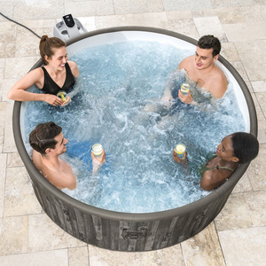 Spa de jardin OHO, spa extérieur à bulles d'air et <span class=keywords><strong>jacuzzi</strong></span> gonflable rond intérieur, spa <span class=keywords><strong>pour</strong></span> 2 à 4 personnes - Product Image 2