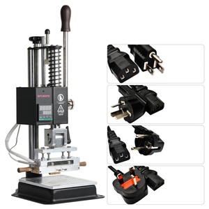 Machine à embosser manuelle en acier pour cuir, cuir PU et cartes, avec fonction de marquage à chaud et bronzage de logo, compacte et économique - Product Image 2