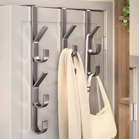 Einfache Installation, 10 Stück, Türhaken aus Kohlenstoffstahl, für Kleidung, Hüte, Mantelständer, Aufbewahrungsregal, Aufbewahrung für Zuhause, Badezimmerzubehör