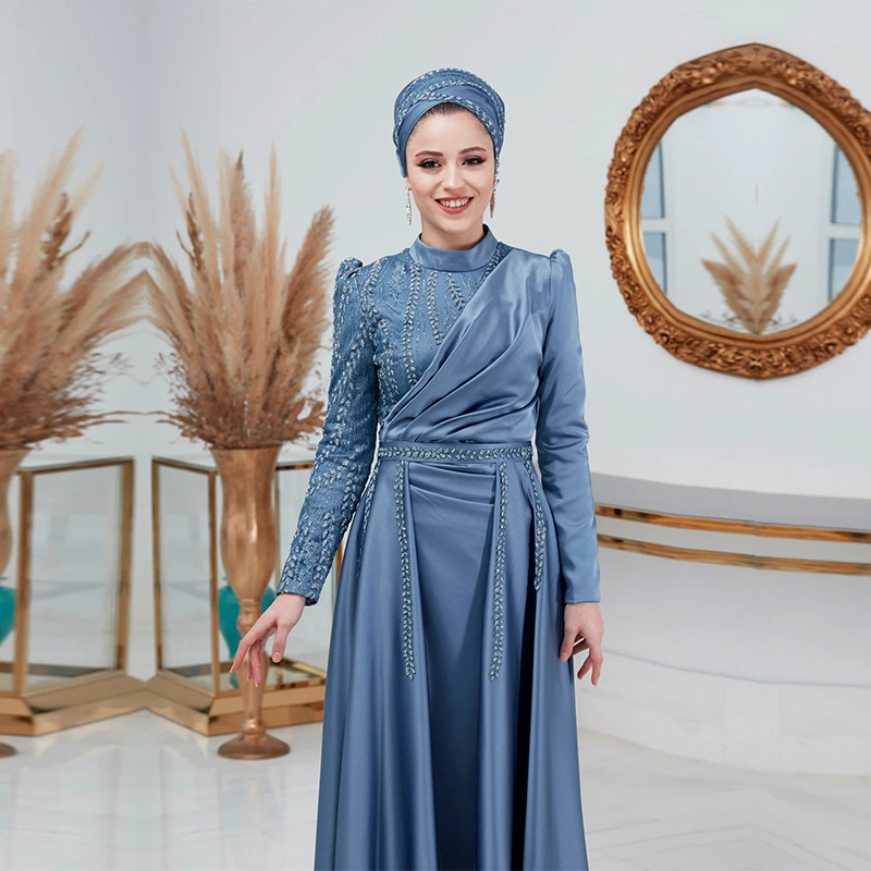 Embroidered Indian Abaya Wedding Dress Custom