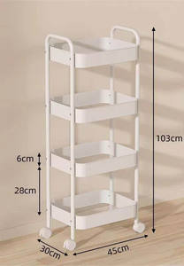Étagère de rangement de cuisine mobile à trois niveaux de type sol pour les coins, <span class=keywords><strong>la</strong></span> cuisine, le salon et <span class=keywords><strong>la</strong></span> salle de bain - Product Image 6