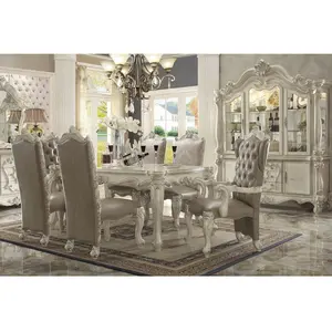 2020 new arrivals luxury style 6 seater wooden dining room furniture set made in china