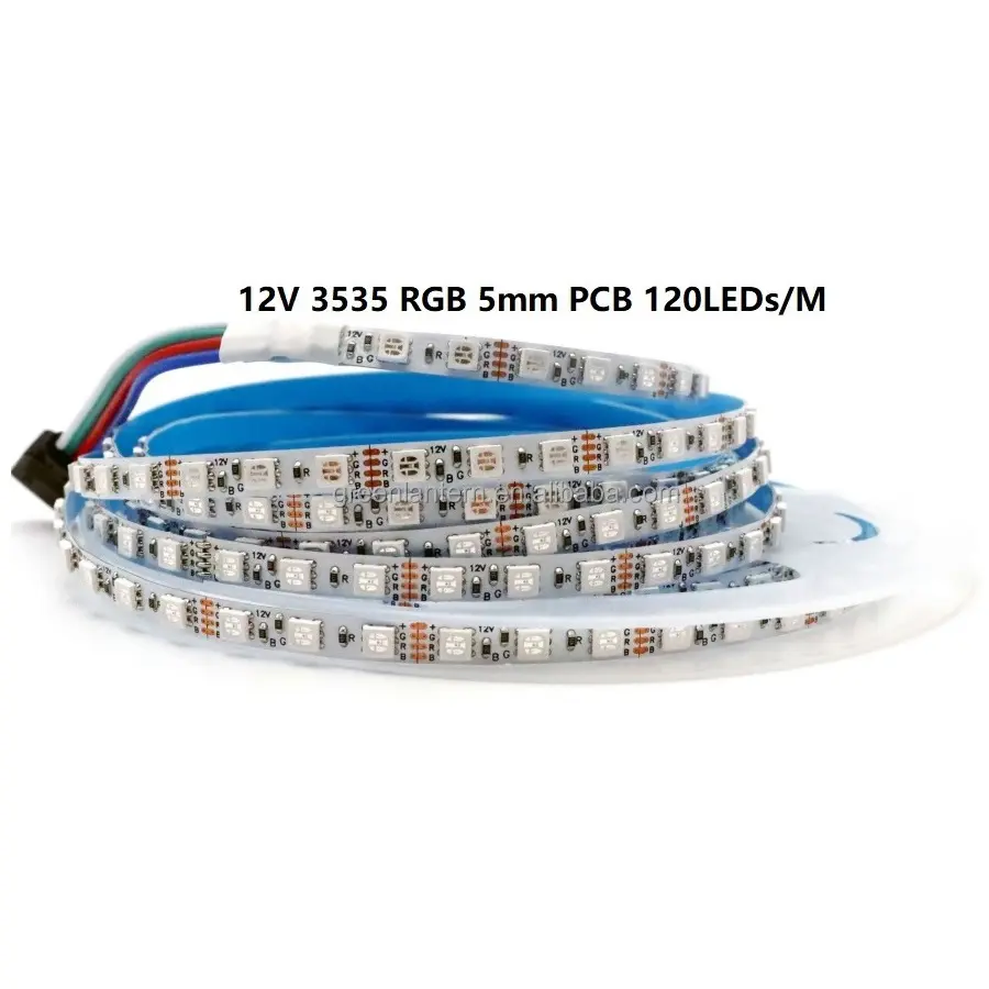 5mm PCB Narrow Width 12V 24V RGB Color 3535 120LEDs/m SMD3535 Flexible LED Strip Light Non Waterproof For DIY Lighting