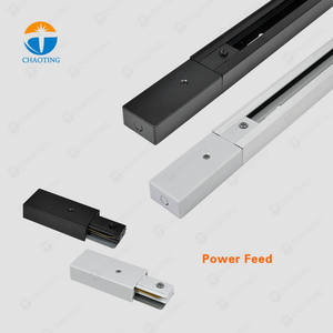 1M/1.5M/2M aluminium deux fils LED <span class=keywords><strong>Rail</strong></span> de piste projecteur pour système d'éclairage de piste 2 fils Ttrack accessoires de montage de tête - Product Image 6