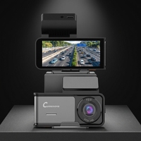 Caméra de tableau de bord Full HD 4K avec miroir, 4G WiFi GPS, écran IPS 9,66 pouces, double objectif HDR, vision nocturne Starlight, détection de stationnement 24H, BSD, DVR de voiture