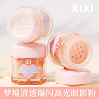 Fard à paupières liquide monocolore Xixi, transparent et rêveur, avec des reflets nacrés fins et brillants, pour un effet illuminateur