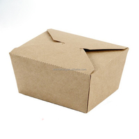 Boîtes en papier kraft naturel biodégradable pour petit déjeuner, carton alimentaire à emporter
