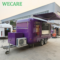 Wecare Bar mobile Concession Burger Van Commercial Traiteur Remorque alimentaire Usa Standard Fast Food Truck Restaurant entièrement équipé
