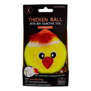 Balle de tennis pour animaux de compagnie, jouet interactif avec plume rouge et design de bec - Product Image 3
