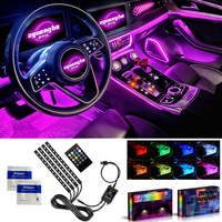 Nouvel arrivage Lumière LED ambiante à distance 12V Multicolore Éclairage d'ambiance décoratif pour voiture APP Musique Commande vocale Accessoires d'éclairage pour voiture