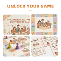 Jeu de cartes portable en carton haute densité mat anti-taches avec poignée pour week-end, maison, loisirs et divertissement familial