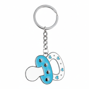 Porte-clés en peluche bleu ciel, sucette, unité unique - Product Image 2
