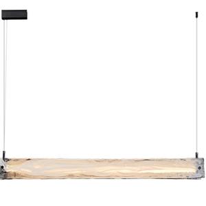 Italian Modern Minimalist Dining Room Bar Island Long Strip Pendant Cloud-like Glass <b>Chandelier</b> with Smart <b>Lighting</b> Fixture - Product Image 3