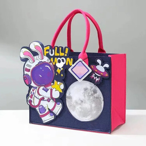 Sac de rangement souple écologique personnalisé avec poignées durables pour les achats de femmes Impression de LOGO personnalisée - Product Image 6