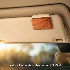 Diffuseur de parfum magnétique en bois de cerisier pour pare-soleil, rechargeable 15 ml, longue durée 60 jours, sans batterie, pour voiture - Product Image 1